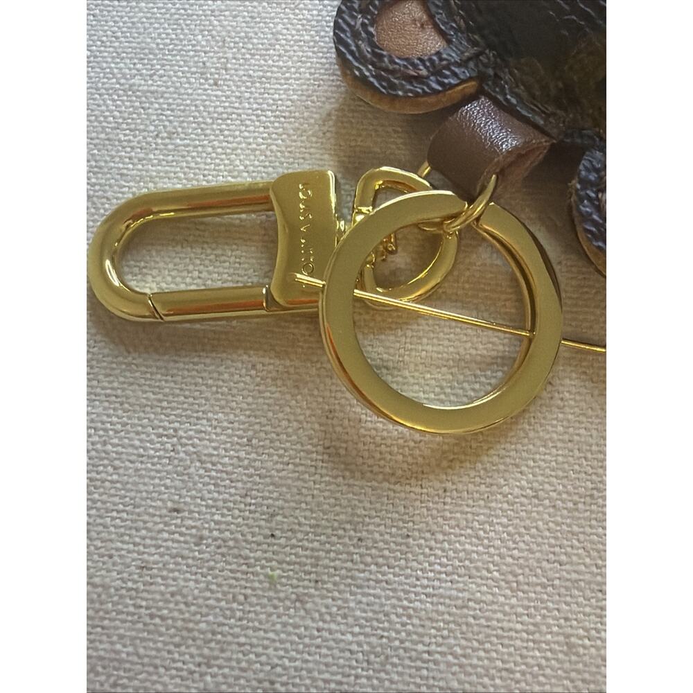 Upcycled Luxury Male Teddy Bear Key Ring - Picture 3 of 3